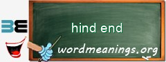 WordMeaning blackboard for hind end